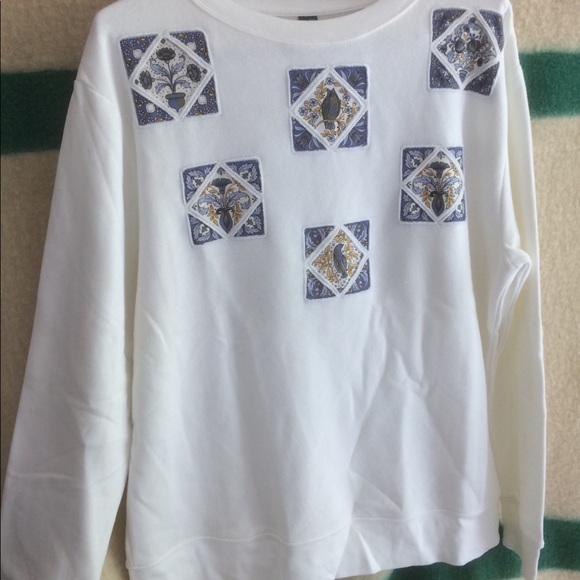 XL George Birds/Flowers Patchwork Sweatshirt - Picture 5 of 7